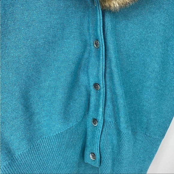 Cabi Tearoom Faux Fur Button Down Cardigan - Picture 3 of 8